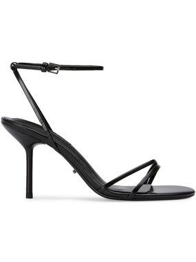 TONY BIANCO MARIAH HEELS IN BLACK HI SHINE | SLIGHTLY USED